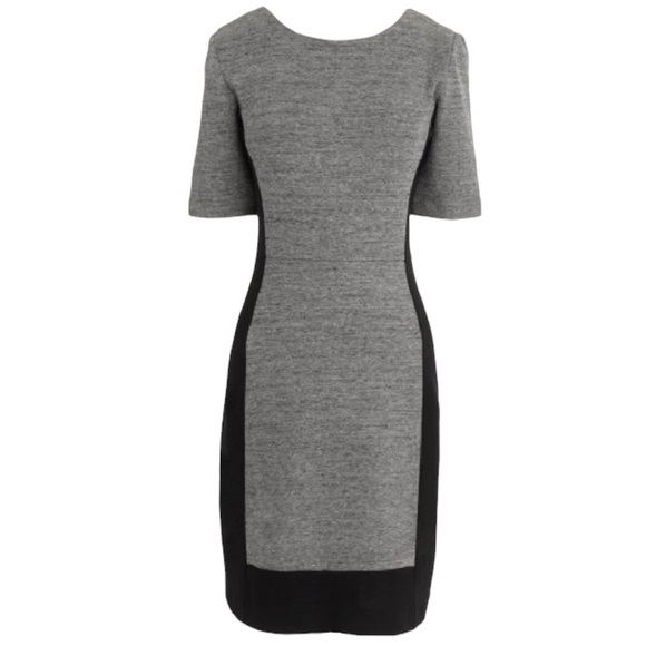 J CREW Colorblock Panel Ponte Knit Stretch Elbow Sleeve Dress size 6 - Picture 6 of 14